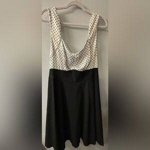 Torrid Black and White Polka Dot Swing Dress size 14